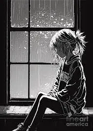 sad girl anime