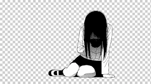 sad anime drawing