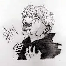 Angry anime boy