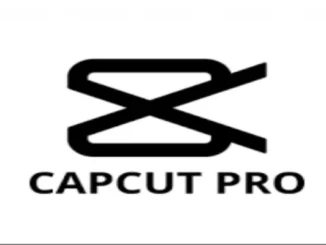 CapCut Pro logo with a stylized black "X" or "hourglass" shape on a white background, and the text "CAPCUT PRO" below it.