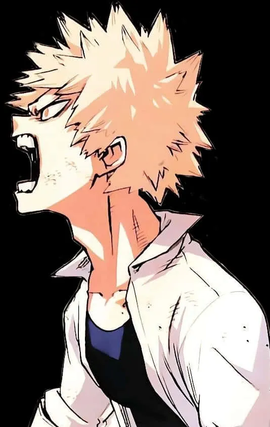 angry anime character shouting