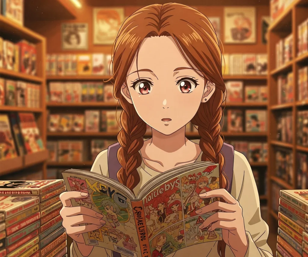 reading manga while connecting with fictional characters