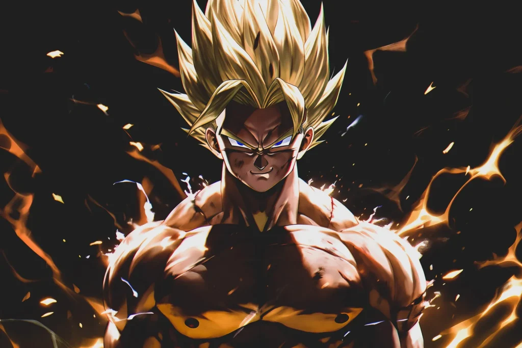 Super Saiyan Goku Representing Shonen Manga